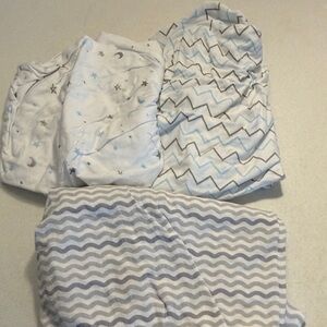 Set of Baby Play yard sheets with Star and Chevron Patterns